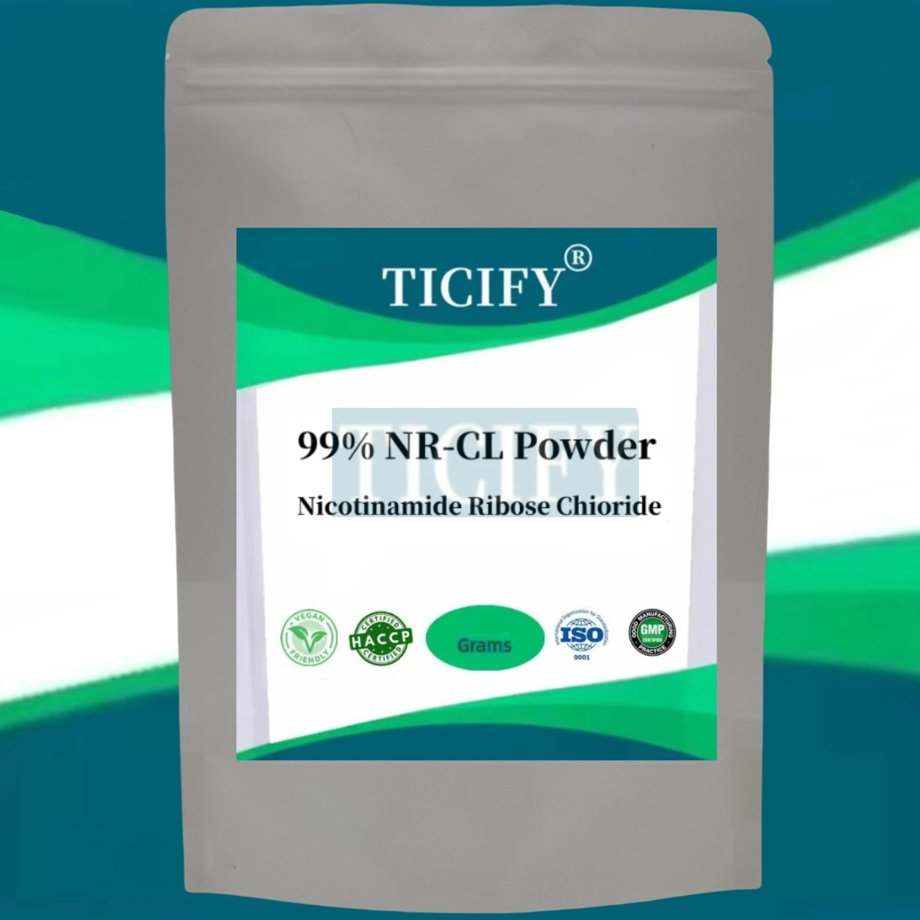Customized 99% NR Nicotinamide Ribose Powder (NR-CL),NAD+ Out Packing Aluminum Foil Bag for Global Distributors