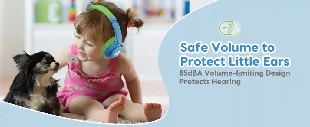 Kids Wireless Headphones - Safe 85dB Audio Over-Ear Design Tidesmit