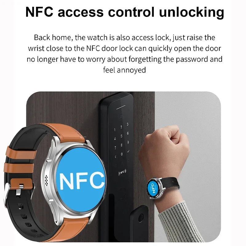 New NFC Smartwatch TWS Bluetooth Headset Two-In-One 1.39HD Display IP67 Waterproof Heart Rate Monitor Male Sports Smartwarch