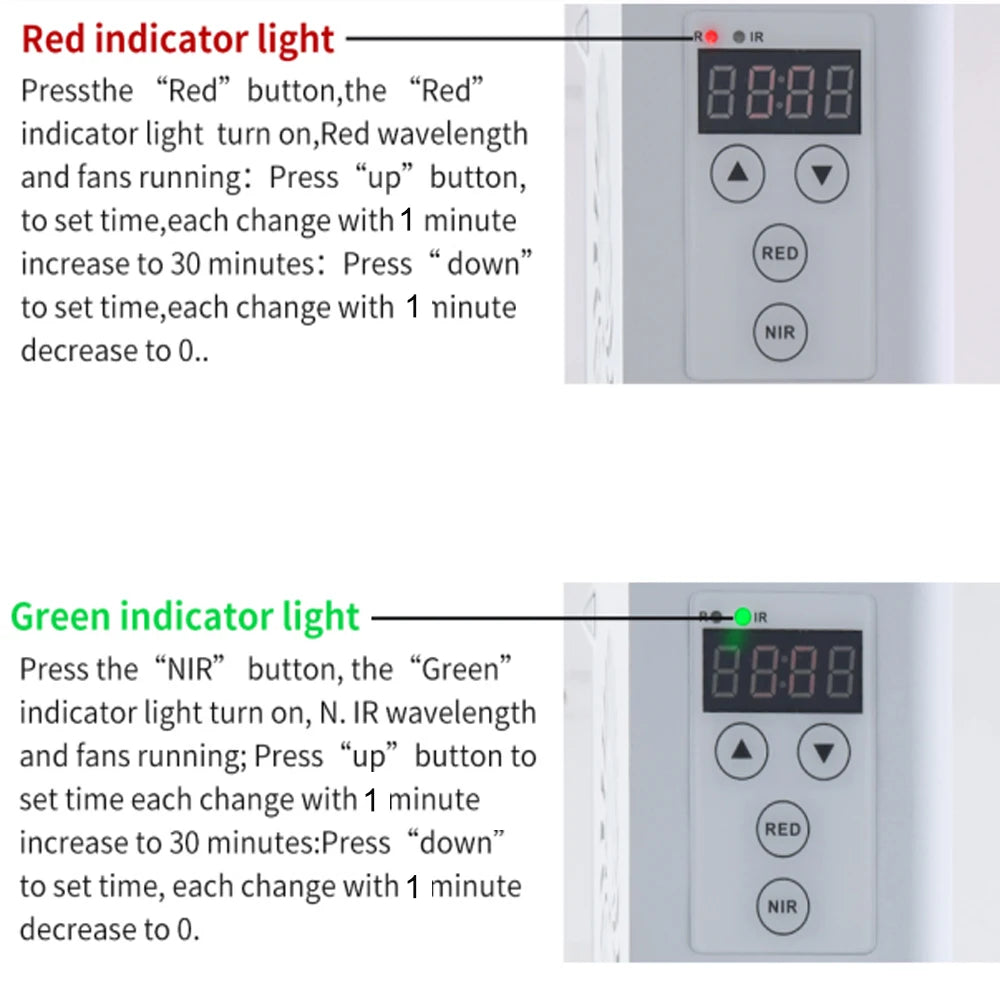 Newest 300W 630nm 660nm Red Light Lamp Therapy, 810nm 830nm 850nm Near Infrared Therapy Lamp for full body, red grow lamp
