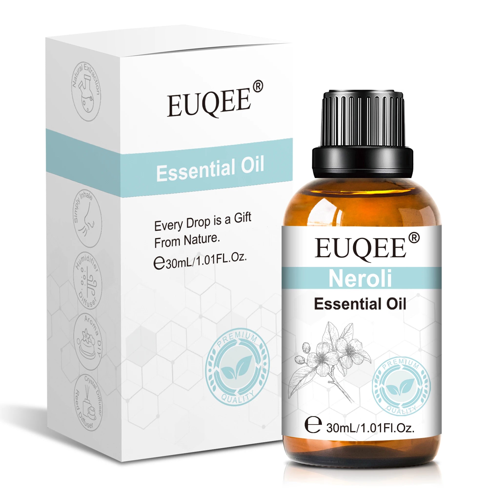 EUQEE 30ml Pure Essential Oils For Humidifier,Diffuser,Candle Making-Vanilla Lavender Cinnamon Rose Aromatherapy Essential Oils
