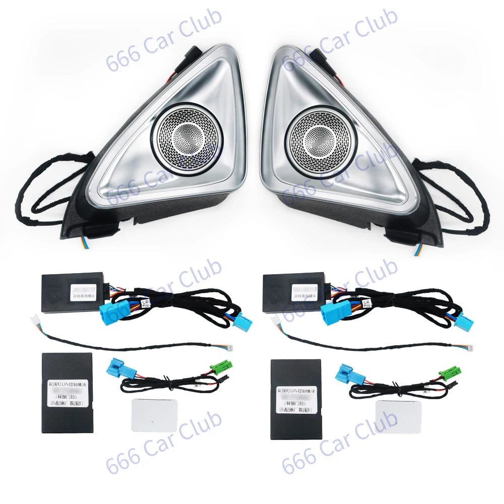 Mercedes Benz Ambient Lighting Kit 64 Color RGB LED Interior Air 4D Speakers CN Tidesmit