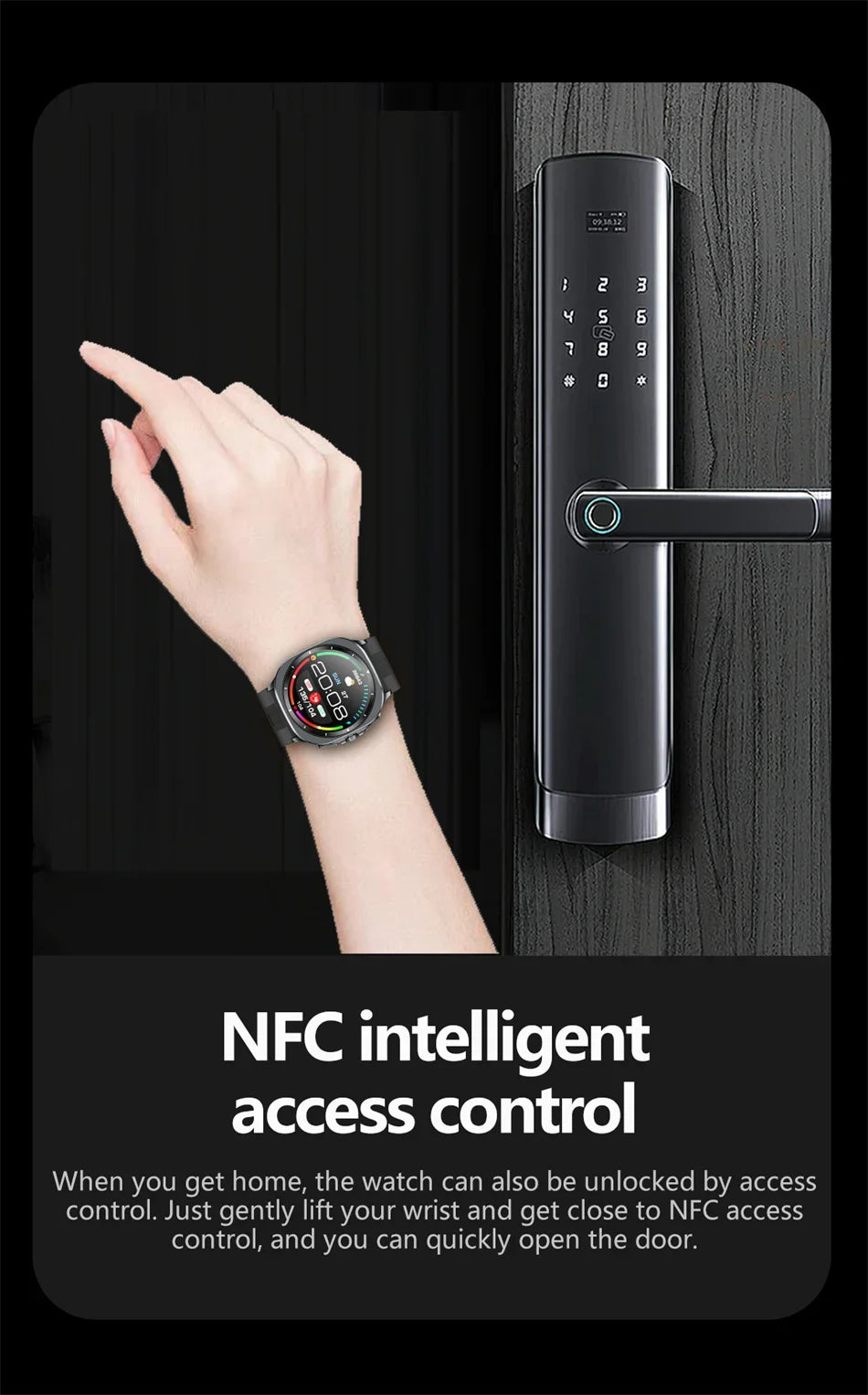 HY Digital Airbag Smartwatch for Huawei, Air Pump True Accurately Blood Pressure Watches Uric Acid Blood Lipids Health Watch Men
