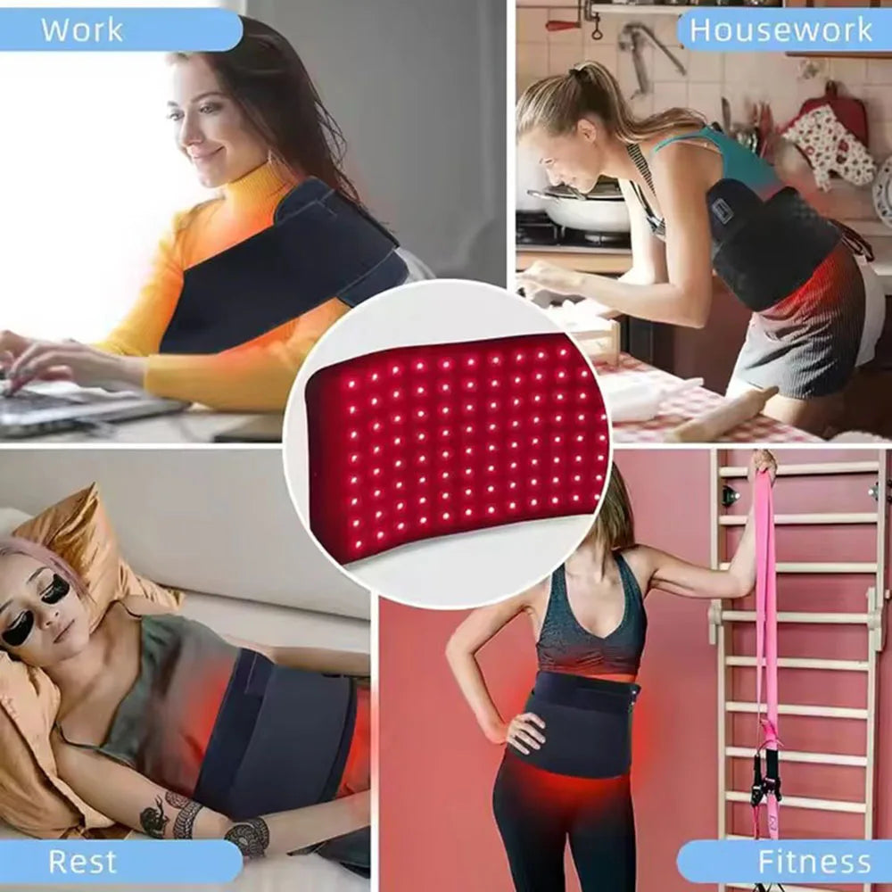 Red Light Therapy Belt: 120 LED Portable Wellness Device for Home Use Relaxation Treatment Tidesmit