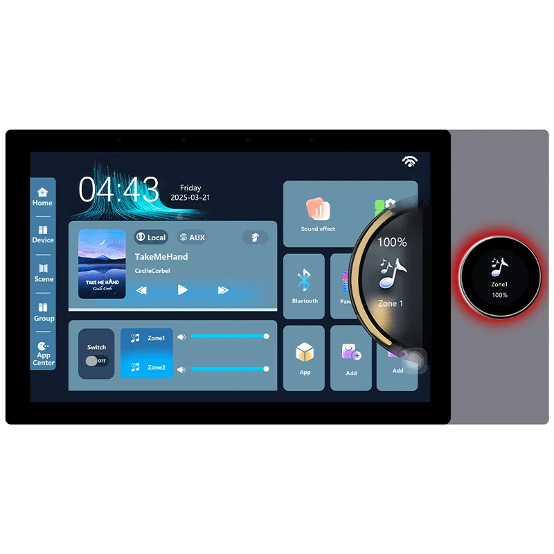Smart Home Control Panel 8 Inch Touchscreen Zigbee Gateway Q10 inch with knob China Mainland Tidesmit