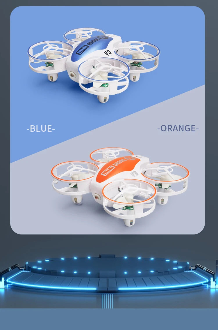 Mini Drone With Lights For Kids - Obstacle Avoidance UFO Quadcopter Tidesmit