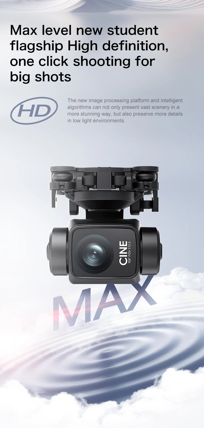 4K Camera Drone with 3-Axis Gimbal GPS Quadcopter - Tidesmit Tidesmit