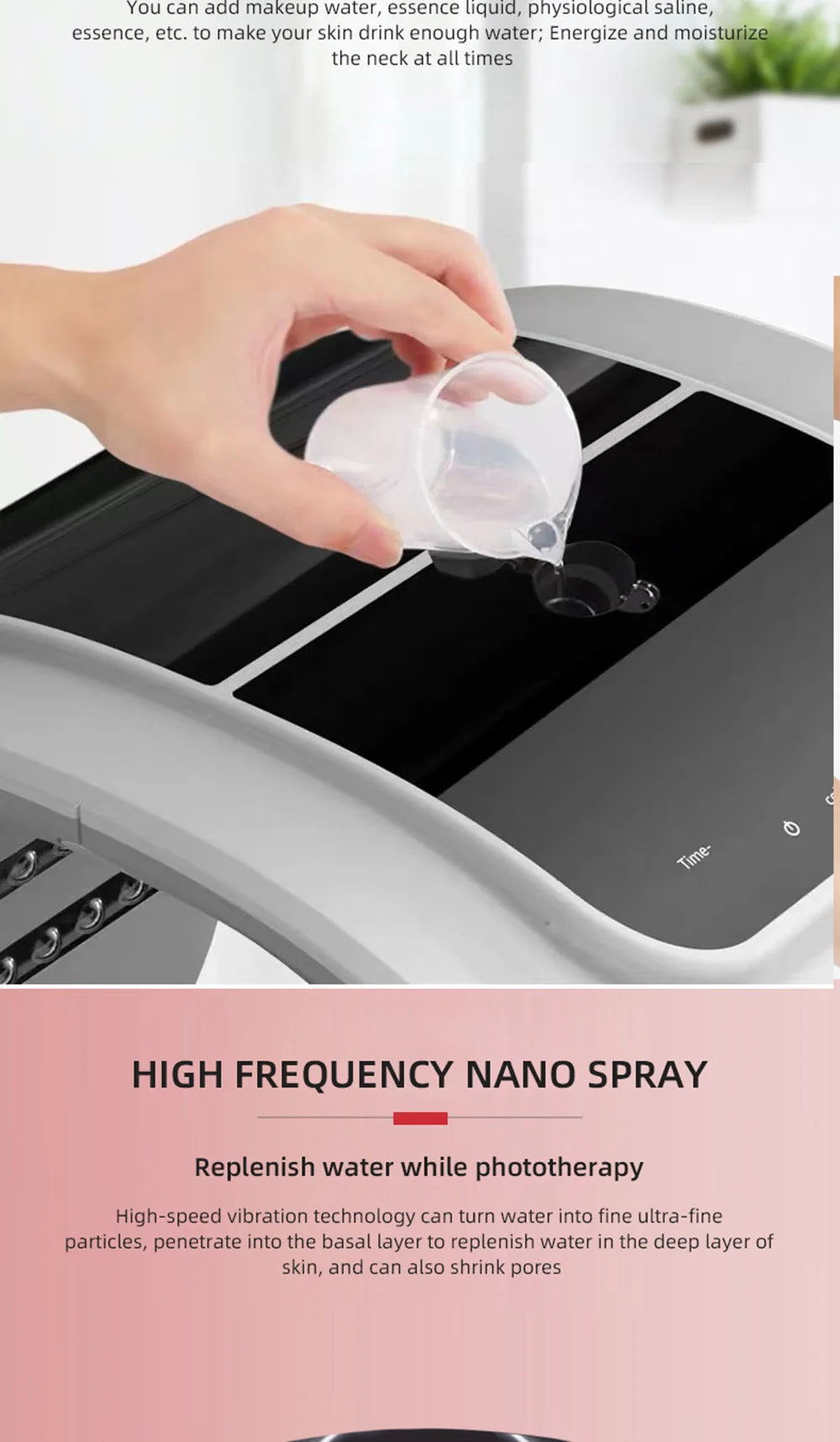 NEW Light Therapy PDT LED Mask 7 Colors LED Facial Mask Nano Spray  For  Skin Rejuvenation Anti Wrinkle Face Body Beauty Machine