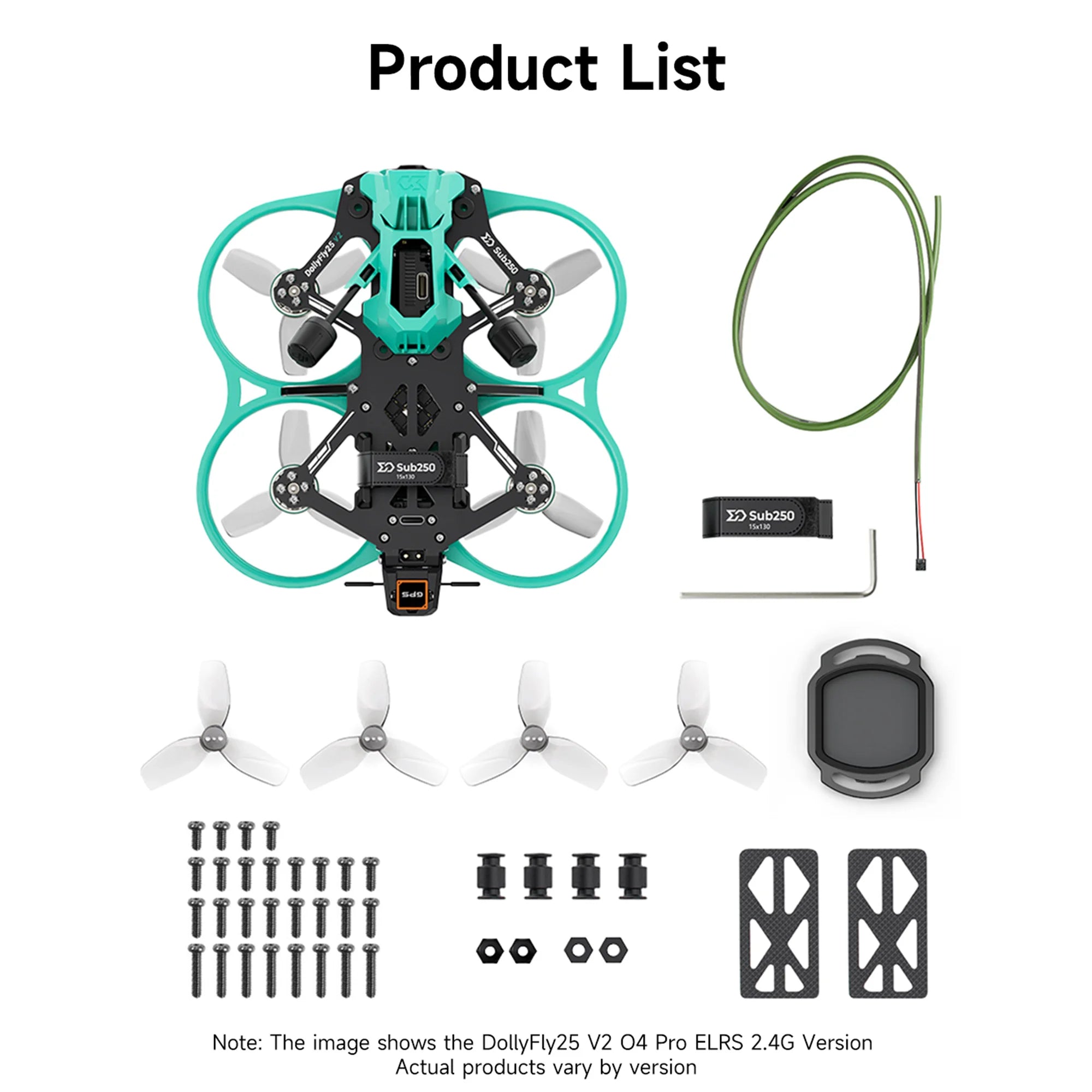 2.5 Inch CineWhoop FPV Drone with 4K 120fps Camera and GPS Tidesmit
