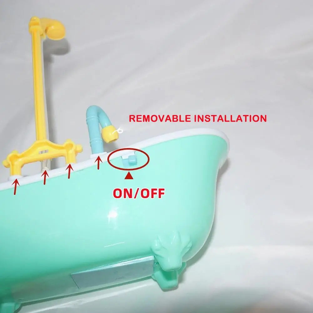 Automatic green plastic parrot bathtub with shower and on/off switch for easy bird grooming and bathing.