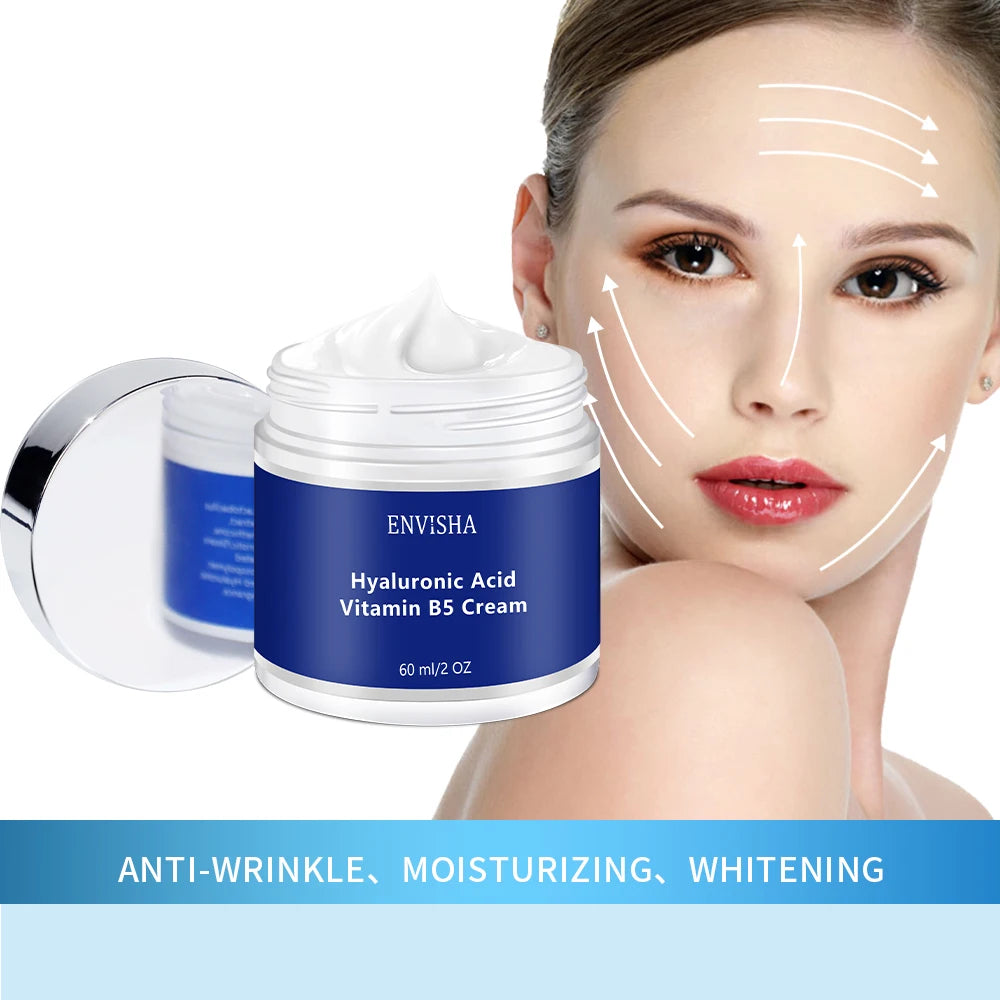 ENVISHA Face Cream Hyaluronic Acid&Vitimin B5 Skin Care Anti-Wrinkle Aging Moisturizing Shrink Pores Whitening Smooth Firming