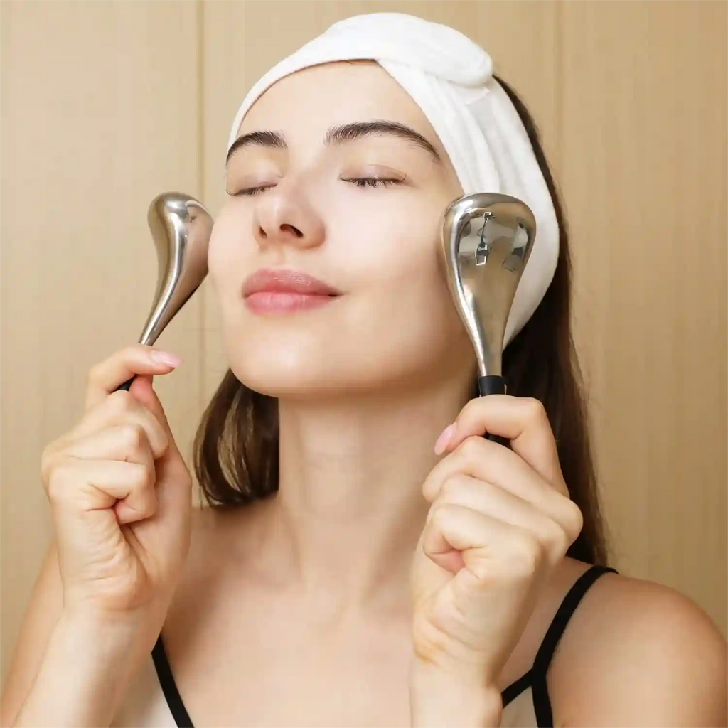 Stainless Steel Ice Globes for Face - Cold Therapy Cryo Sticks Eye Massage Instrument Tidesmit