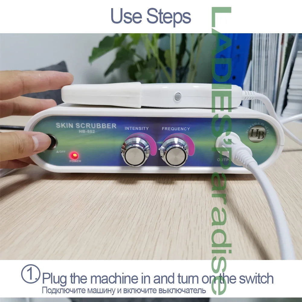 Ultrasonic Facial Skin Scrubber | Deep Pore Exfoliator & Spa Tool Scrubs Treatments Tidesmit