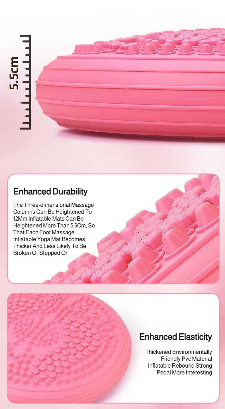 Inflatable Balance Trainer | Massage Stepper for Core Stability Massage Cushion Tidesmit