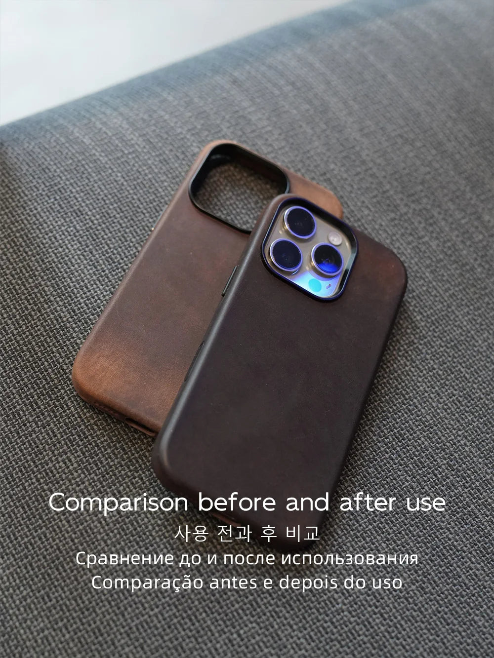 Horween Leather iPhone 16 Pro Max Case - Slim Protective Cover Tidesmit