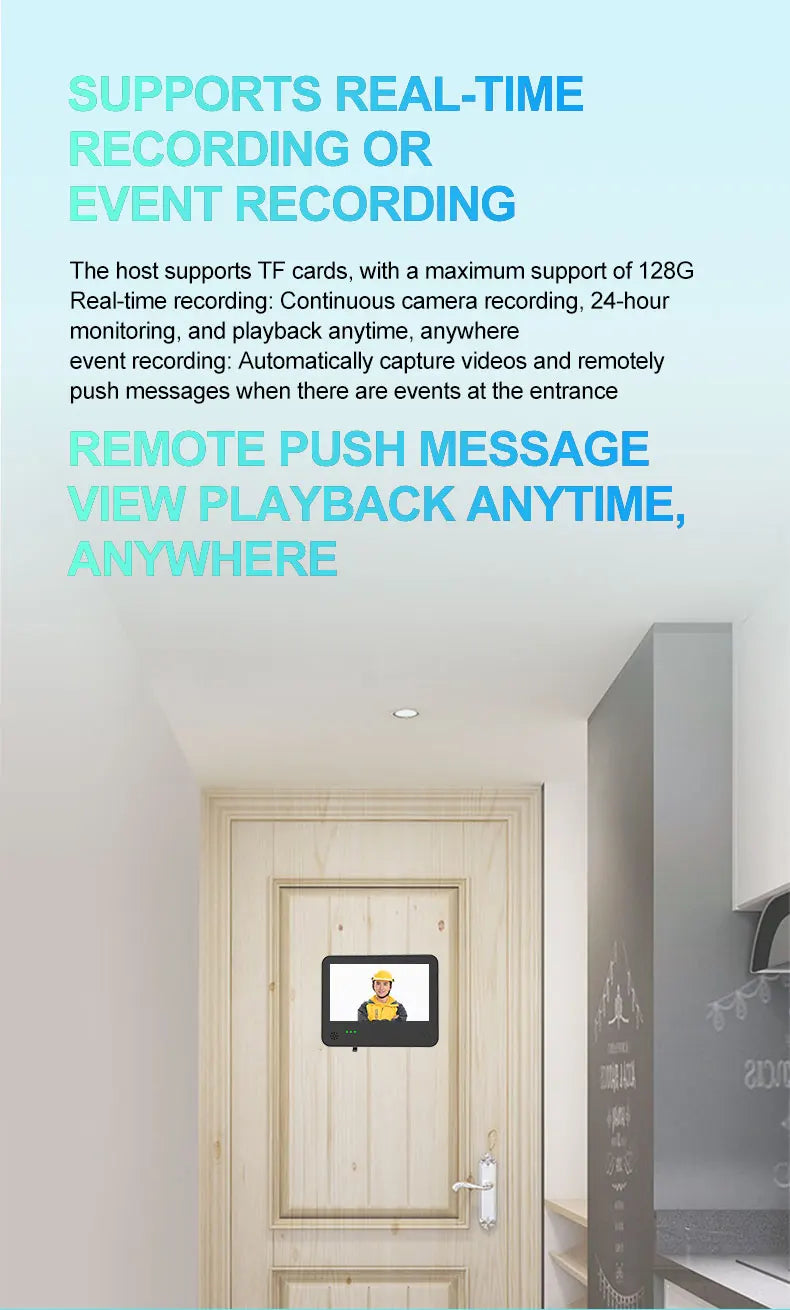 Danmini Digital Door Peepholes 4.3 Door Bell Visual Doorbell Security Camera Outdoor Housing Wireless Bell HD Peephole Camera