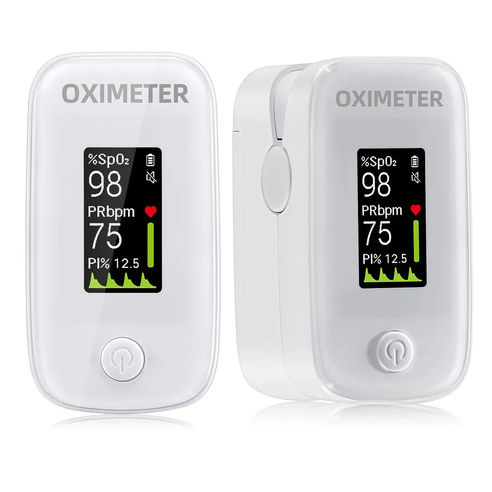 Fingertip Pulse Oximeter Blood Oxygen Saturation Monitor Pulse Ox, Heart Rate and Fast Spo2 Reading Oxygen Meter