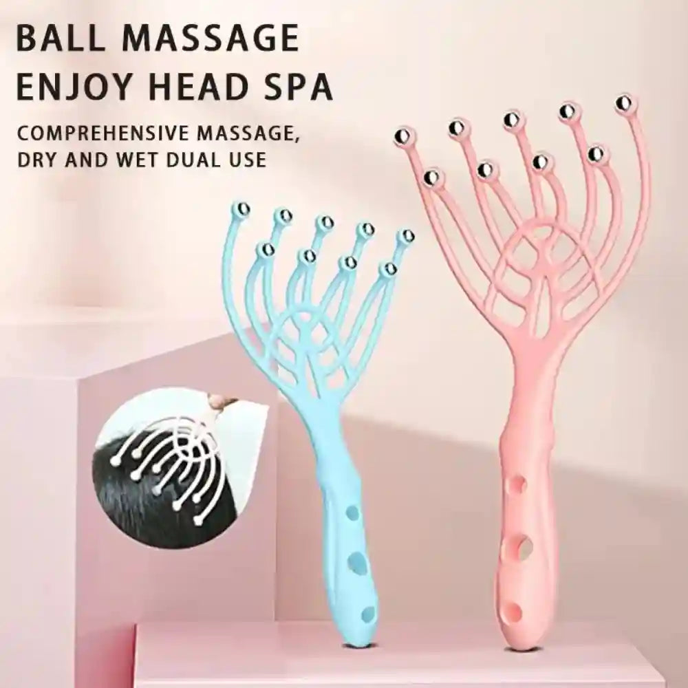 Head Scalp Massager with Steel Ball Rollers for Tension Relief Massage Roller Tidesmit