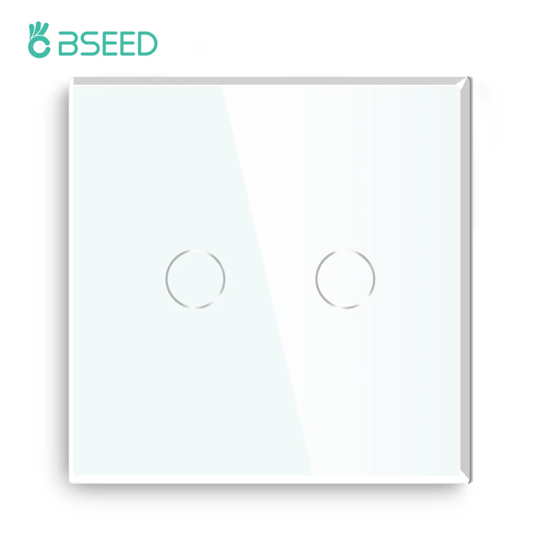 Crystal Glass WiFi Smart Light Switch | App-Controlled Wall Mount 2 Gang 1 Way Tidesmit
