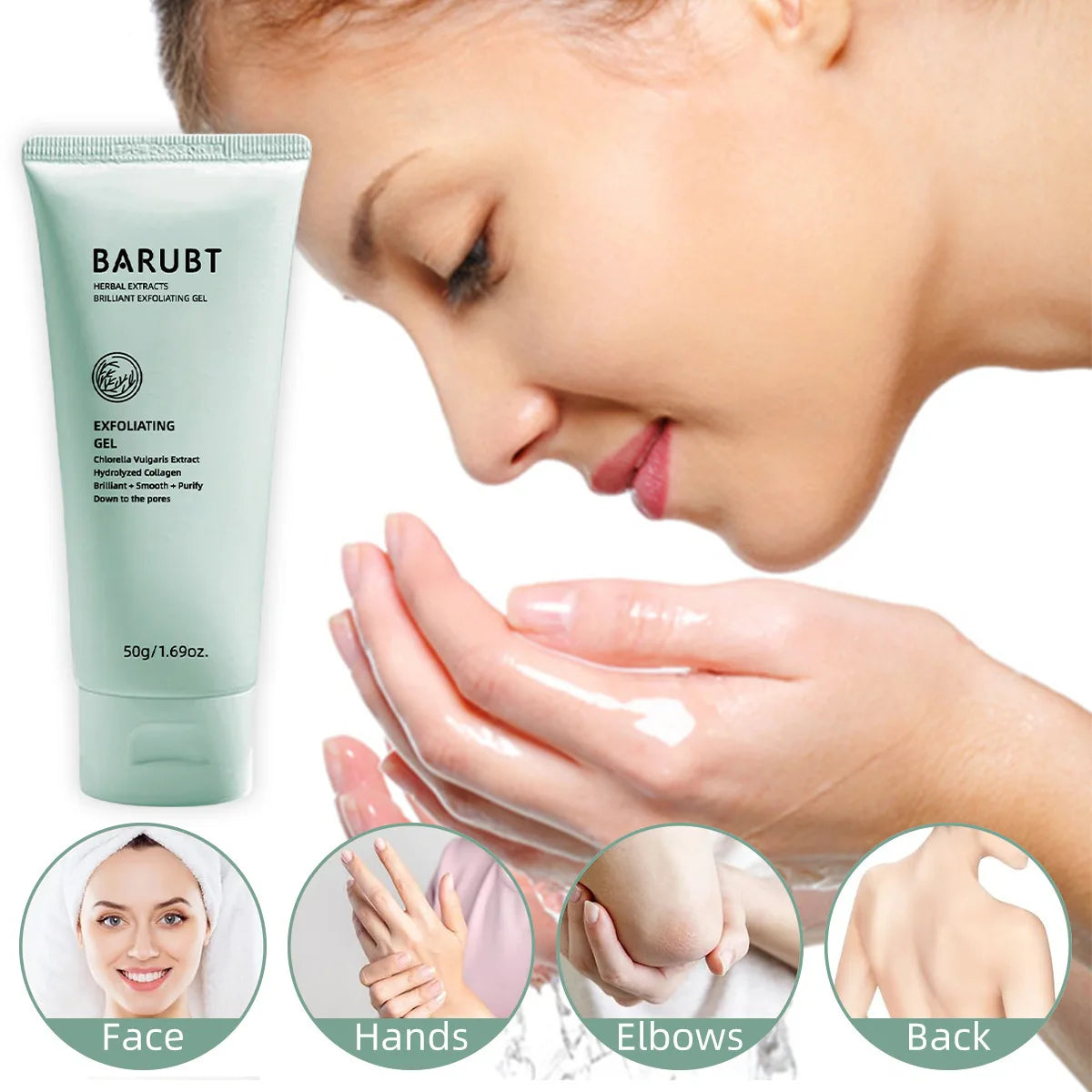Herbal Exfoliating Face Gel | Deep Pore Cleanser | Tidesmit 100ml Scrubs Treatments Tidesmit