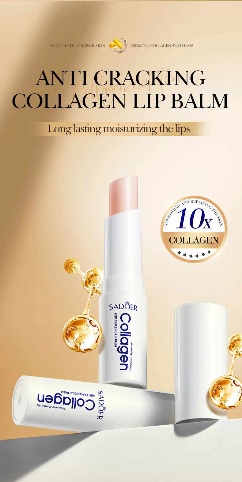 Moisturizing Lip Balm Treatment - 3 Pack Nourishing Care Lip Care Tidesmit