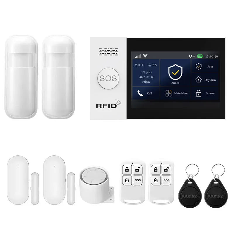 WiFi GSM Home Alarm System – App-Controlled Smart Security Kit GSM 2G WiFi Kit B EU Plug Tidesmit