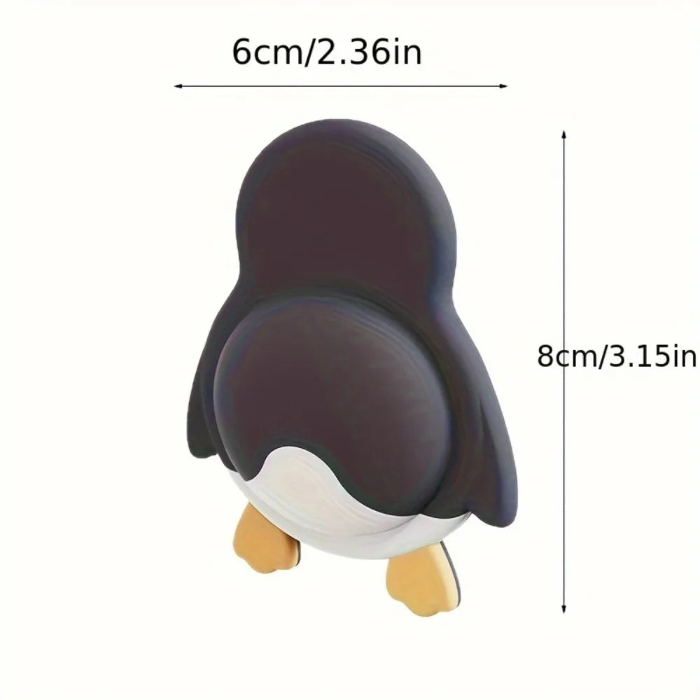 3D penguin self-adhesive door stopper bumper (6x8cm) to protect walls and furniture from pet or door impact damage.