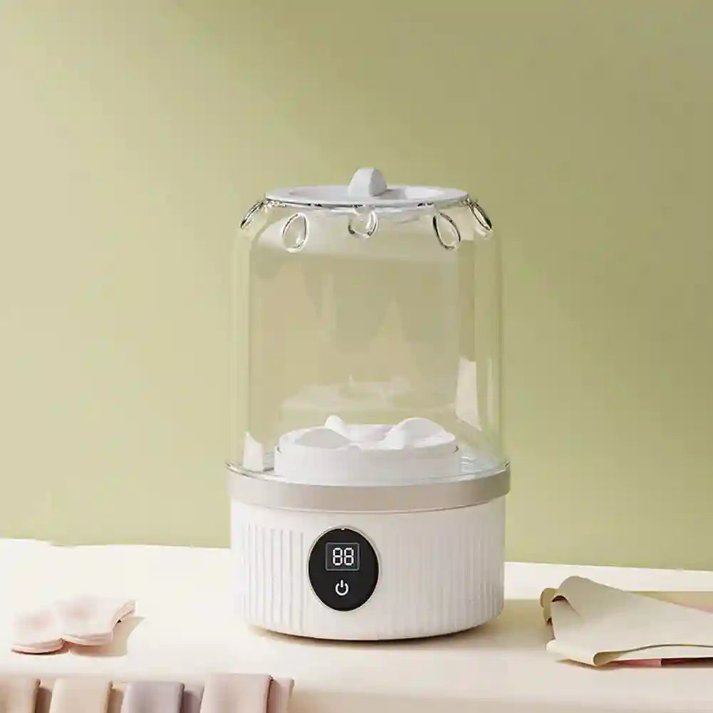 Tidesmit portable wireless mini washing machine cup for travel, ideal for cleaning underwear and socks efficiently.