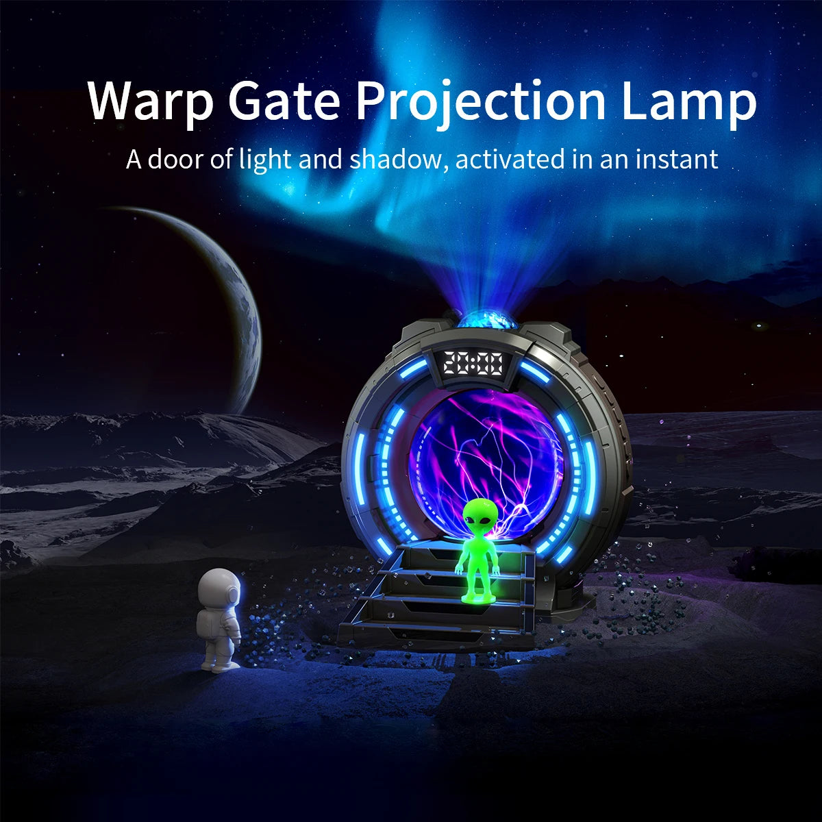 Astronaut Projector Light with Bluetooth Speaker, Stargate Design Stargate USB Plug Tidesmit