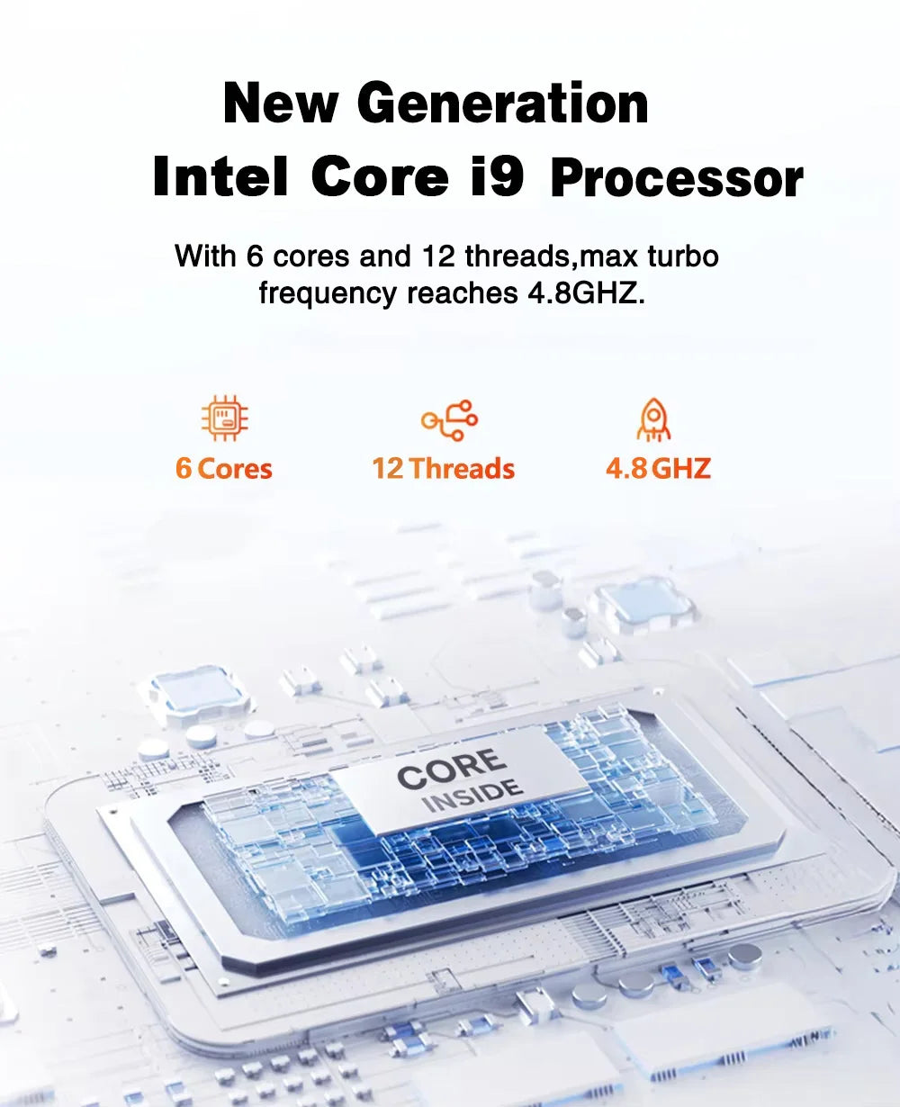 2026 intel i9 10980HK N150 Mini PC Protable Gaming 16/32GB RAM WIFI6 BT5.2 4K 1/2TB SSD 1000Mbps Mini Gamer Computer PC