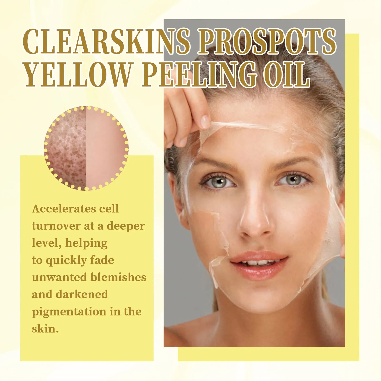 Yellow Peeling Oil for Dark Spots - Exfoliating Serum 50ml-150ml Scrubs Treatments Tidesmit