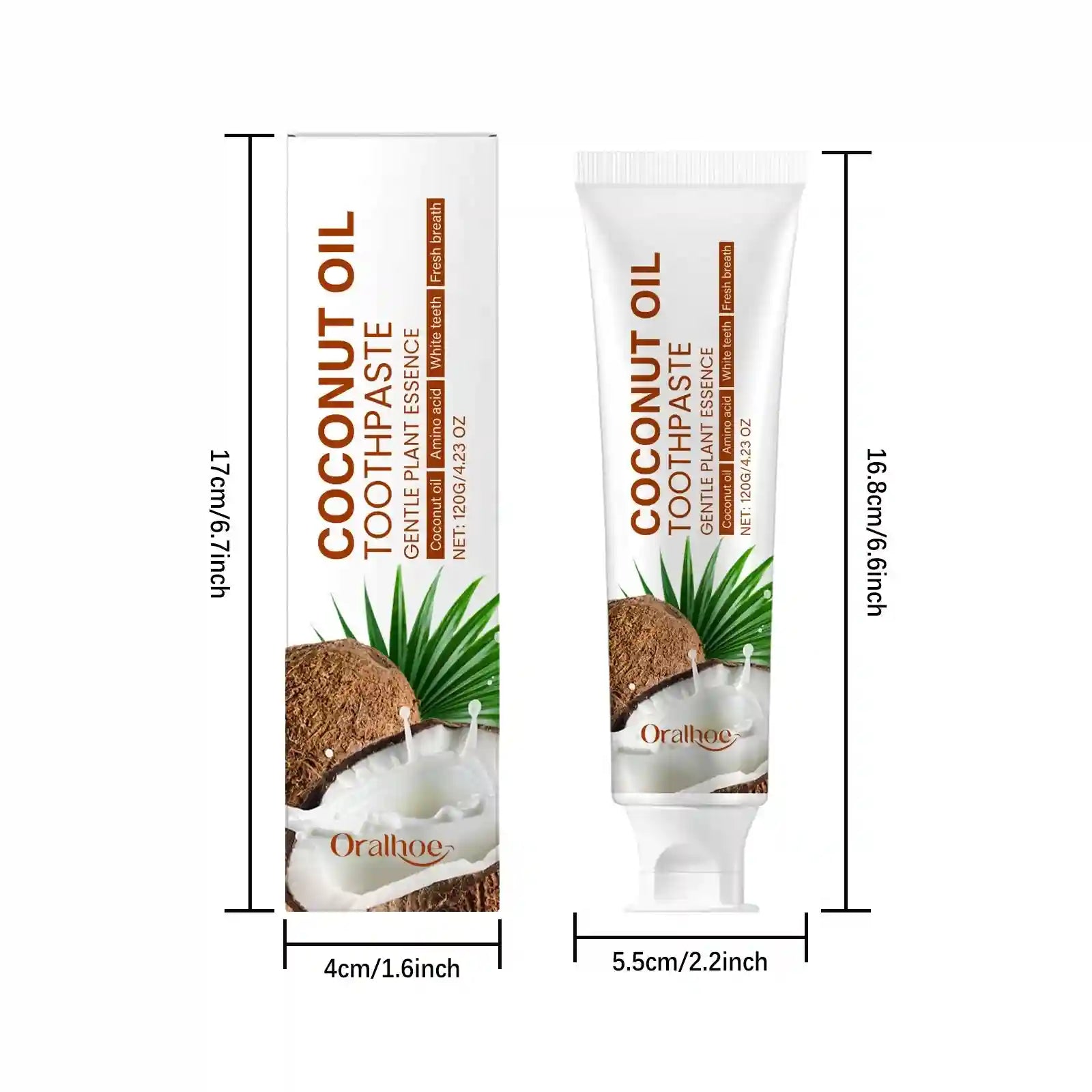 Tidesmit coconut oil teeth whitening toothpaste for enamel repair, tartar removal, and stain cleansing