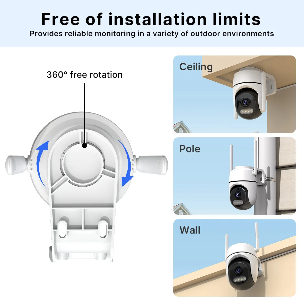 WONSDAR IP Camera Home Security Protection PTZ iCsee Wifi Camera 1080P HD Mini Outdoor Indoor Video Surveillance