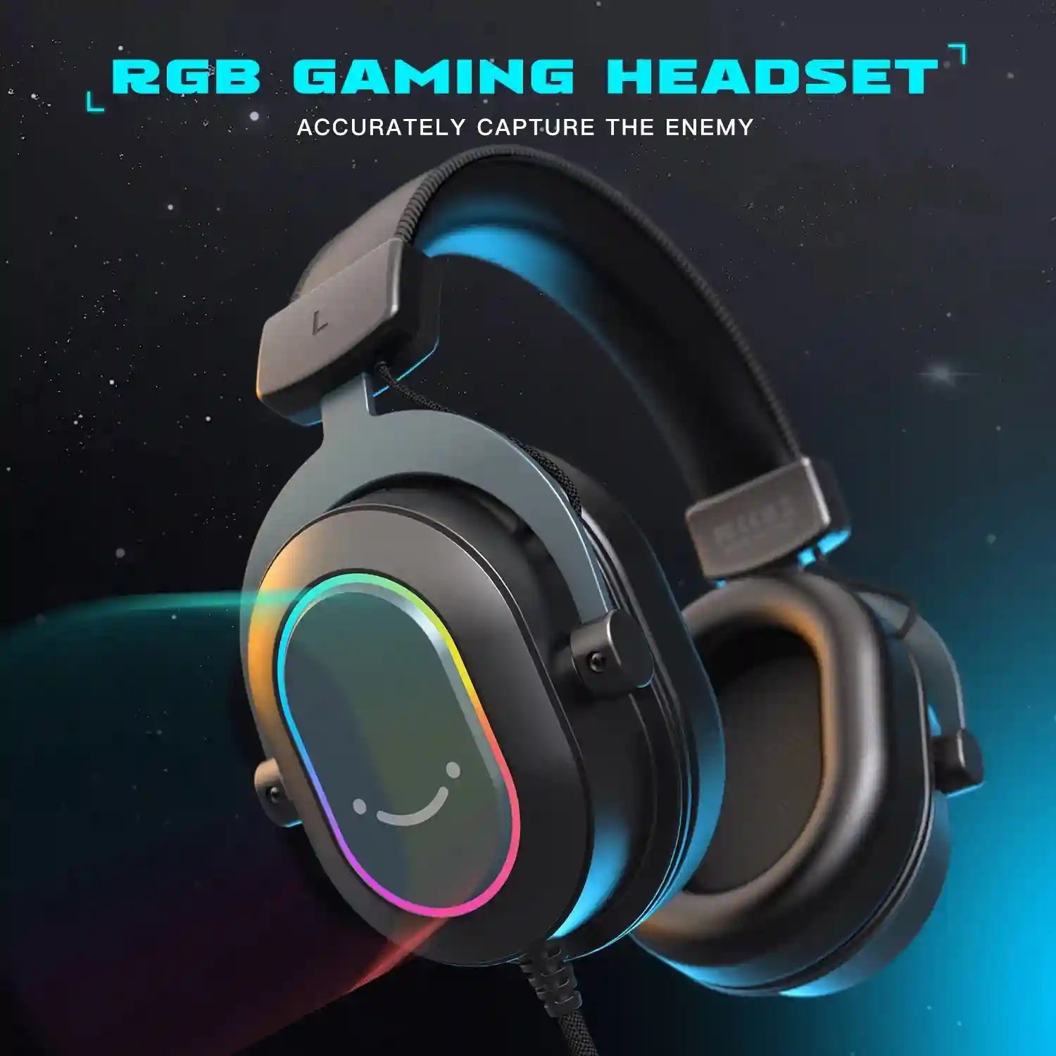 Dynamic RGB Wireless Gaming Headset with 7.1 Surround Sound - Tidesmit Tidesmit