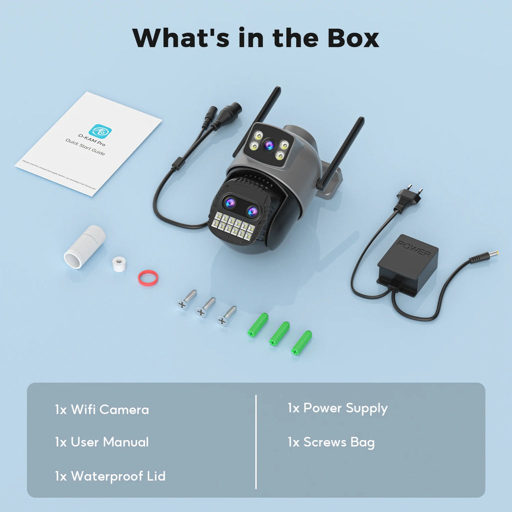BESDER 15MP Wifi Camera PTZ Outdoor Dual Screen 10X Digital Zoom Human Detection 10MP Security IP Camera Surveillance O-Kam Pro