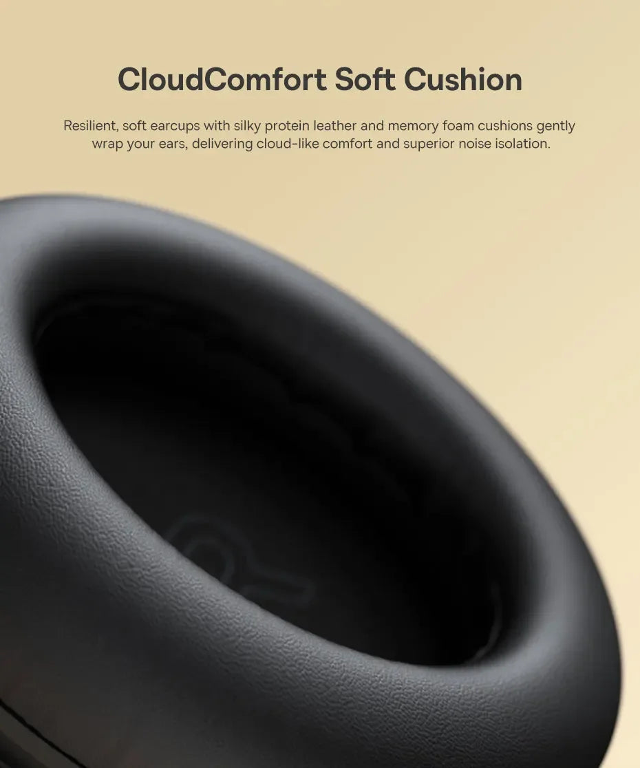 Tidesmit Wireless Noise Cancelling Headphones - 80H Playtime Hi-Res Audio Tidesmit