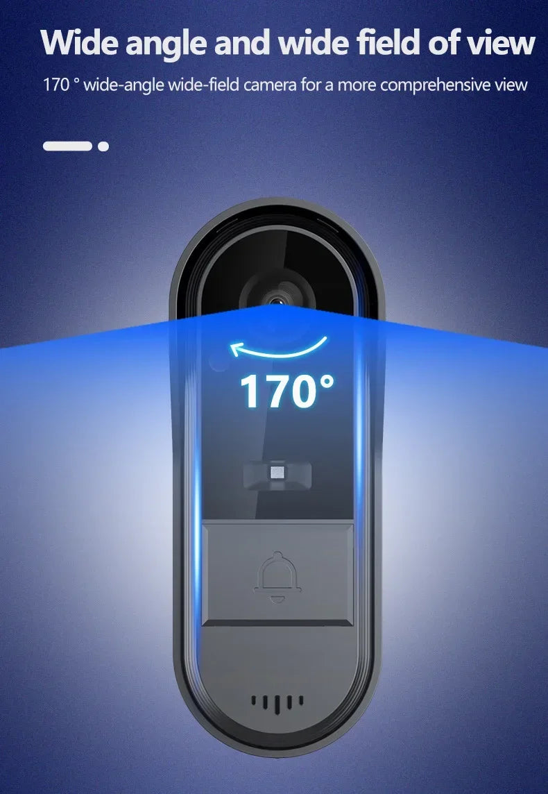 New Waterproof Wireless Doorbell Camera 4.3in IPS Screen 1080P Video Intercom Doorbell Home Security Door Bell IR Night Vision