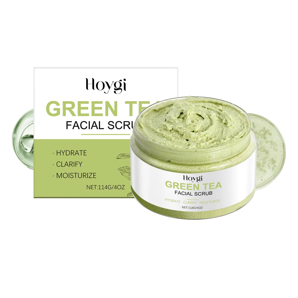 Green Tea Facial Scrub - Deep Pore Exfoliation - Natural Skin Care Scrubs Treatments Tidesmit