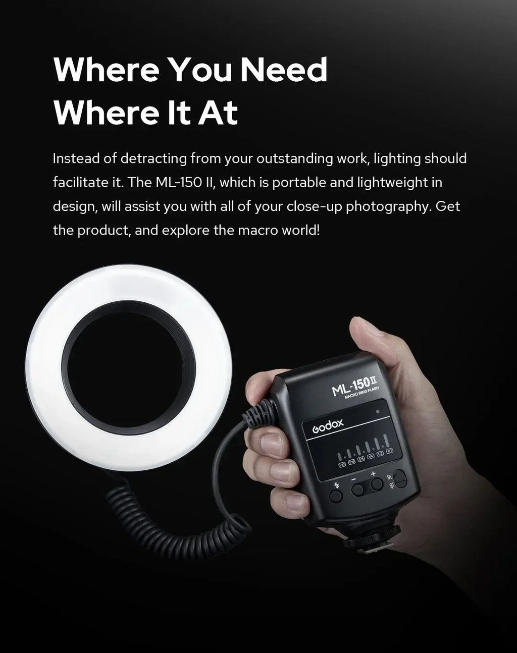 Godox ML-150II Macro Ring Flash – Professional DSLR Lighting Kit Tidesmit