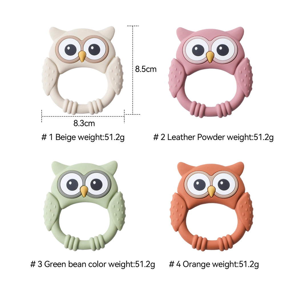 Baby Silicone Teether Toys,Perfect for Teething Toys 0-3-6 Months and Shower Gifts, BPA-Free, Ergonomic Dinosaur Wood Design.