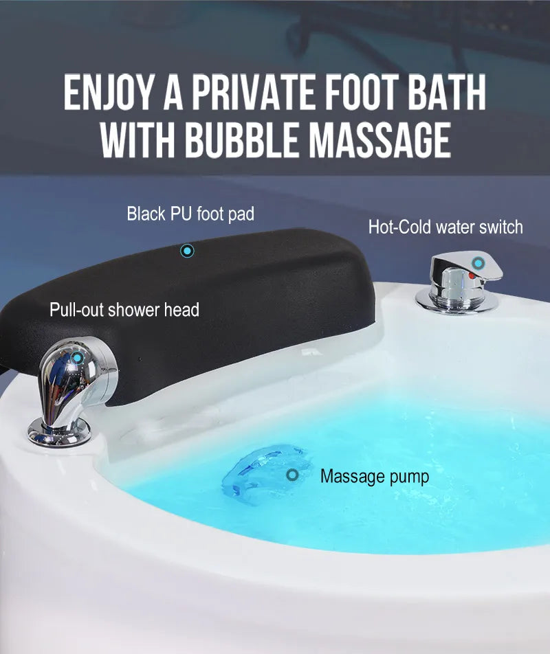 Electric Pedicure Foot Bath Basin - Professional Heat Therapy Massager Massage Chairs Tidesmit