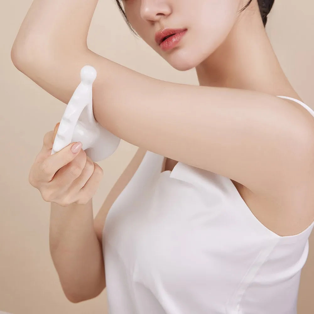 Fascia Gun for Deep Tissue Muscle Recovery - Portable White Massager Fascia Gun Tidesmit