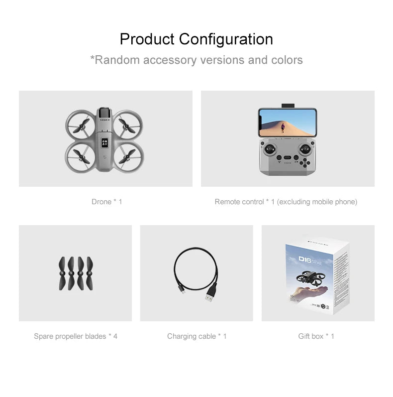 4K HD Camera Drone - Foldable GPS Drone with Obstacle Avoidance (D16 Model) Tidesmit