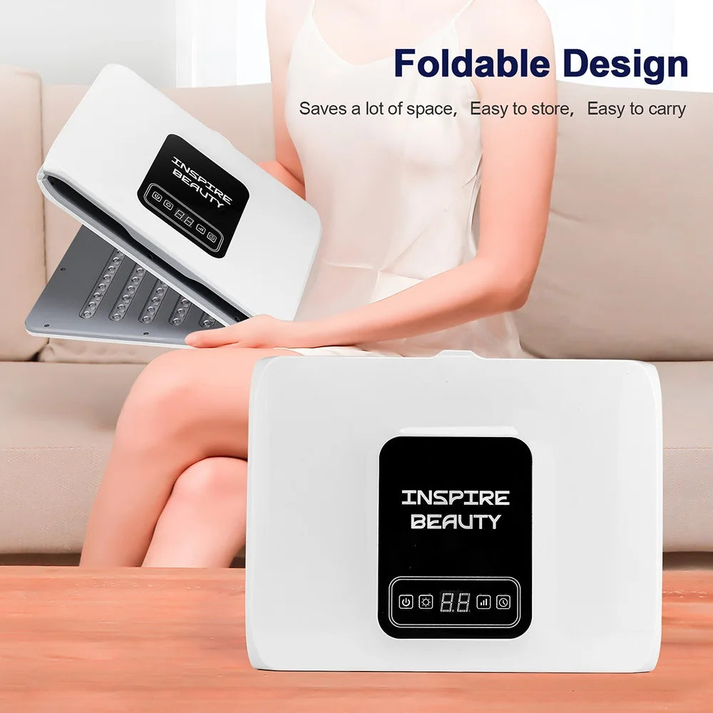 160 LEDs Foldable 7 Colors LED Photon Machine Home Use Beauty Salon LED Facial Body SPA Mask PDT Machine Face LED Mask Skin Care