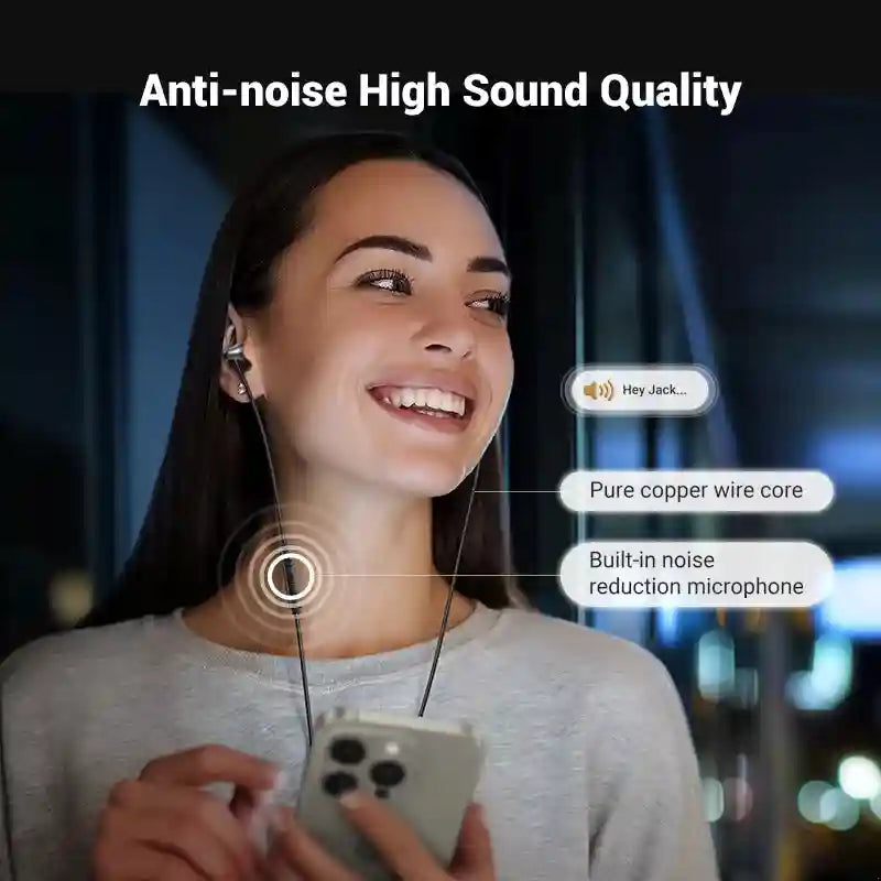 USB C Wired Earbuds with Microphone - HiFi Stereo In-Ear Headphones Tidesmit