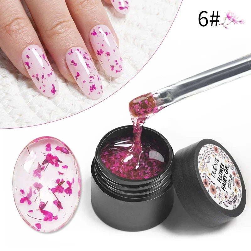 3D Sculpture Gel Nail Polish 15ml - Professional Soak Off Formula Permanent Makeup Machines Dried flower gel 06 Tidesmit