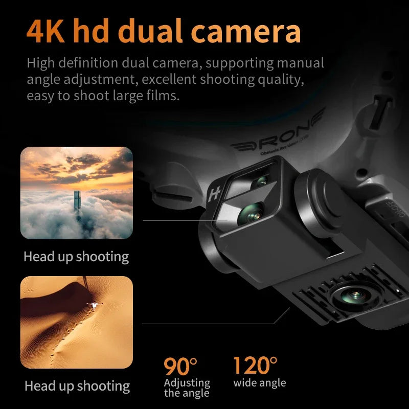8K Camera Drone with Dual Lens Obstacle Avoidance - Foldable Quadcopter Tidesmit