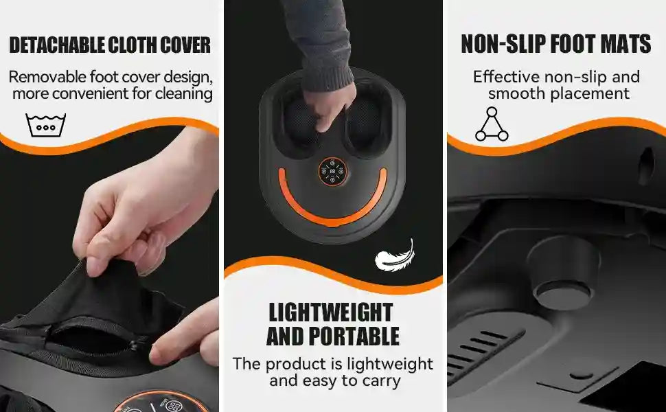 Electric Foot Massager Roller with Airbag Compression and Heat Massage Roller Tidesmit