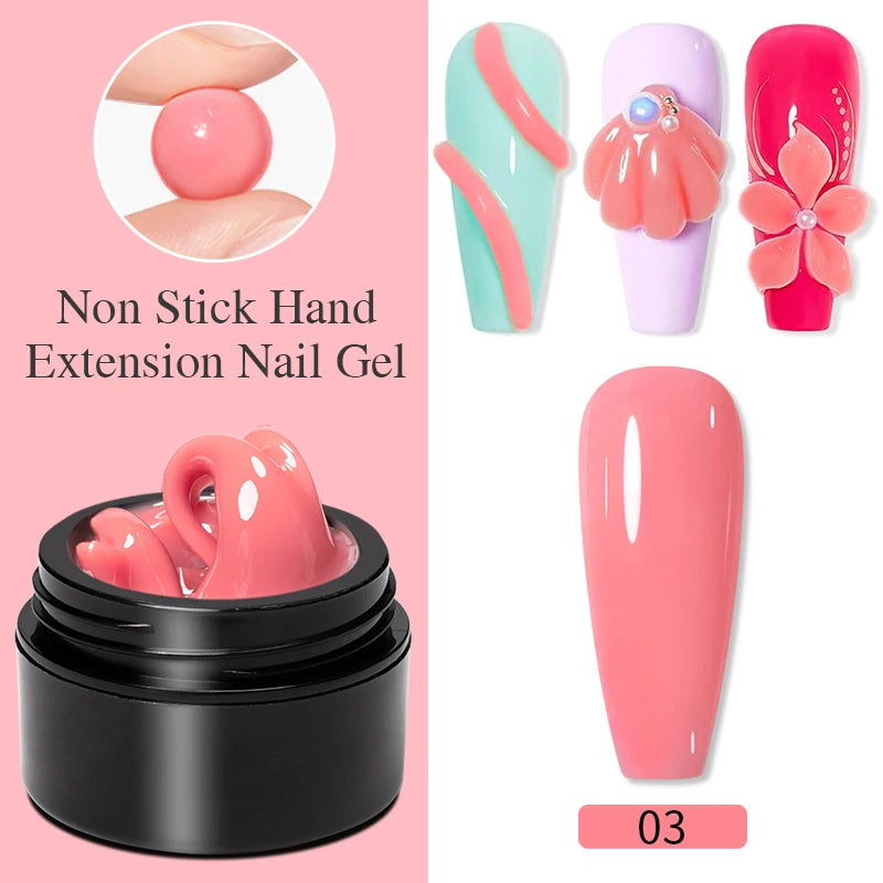 3D Sculpture Gel Nail Polish 15ml - Professional Soak Off Formula Permanent Makeup Machines solid extension 03 Tidesmit