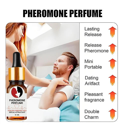 Strong pheromone perfume for men and women, 10ml amber dropper bottle, long-lasting sexy cologne for dating and romance.